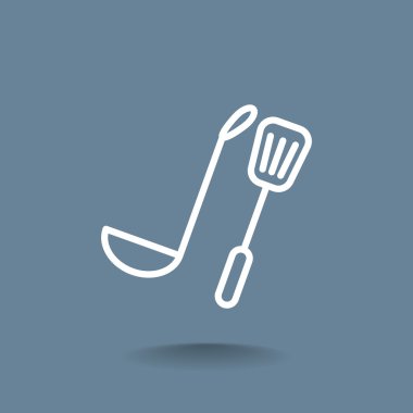 Kepçe ve spatula simgesi