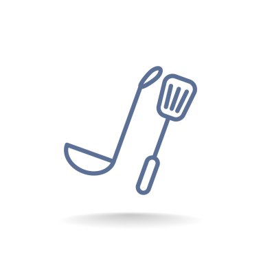 Kepçe ve spatula simgesi