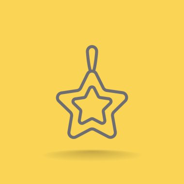 Noel yıldızı simge. 