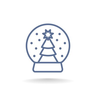 Noel ağacı kar küre simgesi