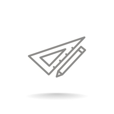 Cetvel simgesi olan kalem