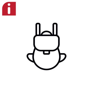 turist sırt çantası simgesini