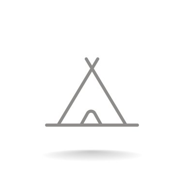 Turist çadır simgesi