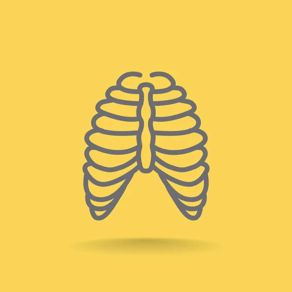 Ícone de tórax humano —  Vetores de Stock