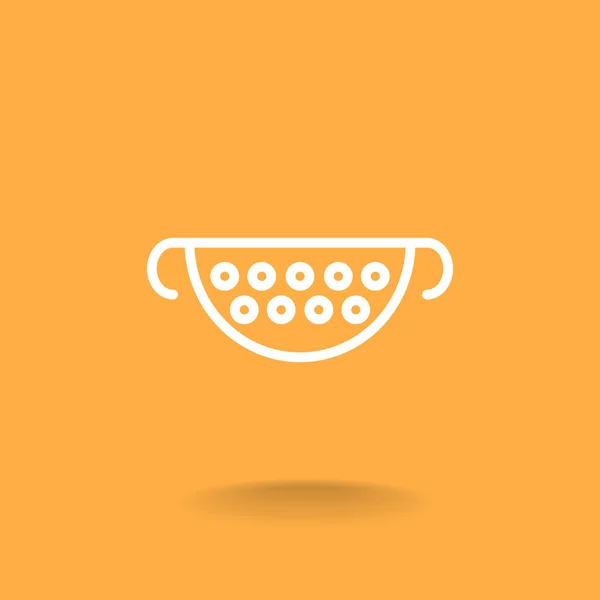 Icono de colador de cocina — Vector de stock