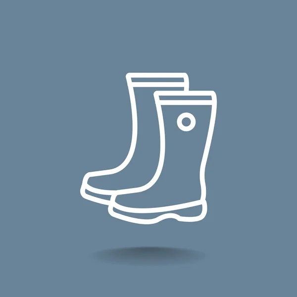 Icono botas de goma — Vector de stock