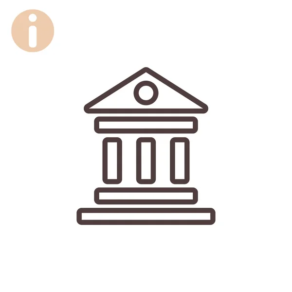 Pictogram bankgebouw — Stockvector