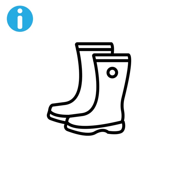 Icono botas de goma — Vector de stock