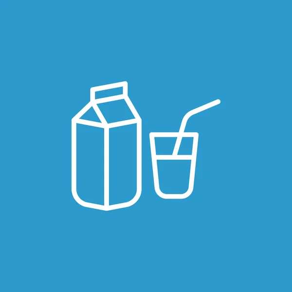 Milchpackung und Glassymbol — Stockvektor