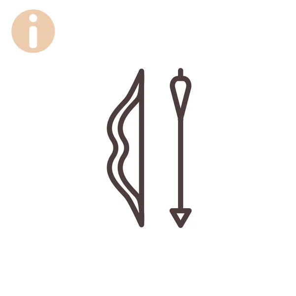 Icono de arco y flecha — Archivo Imágenes Vectoriales