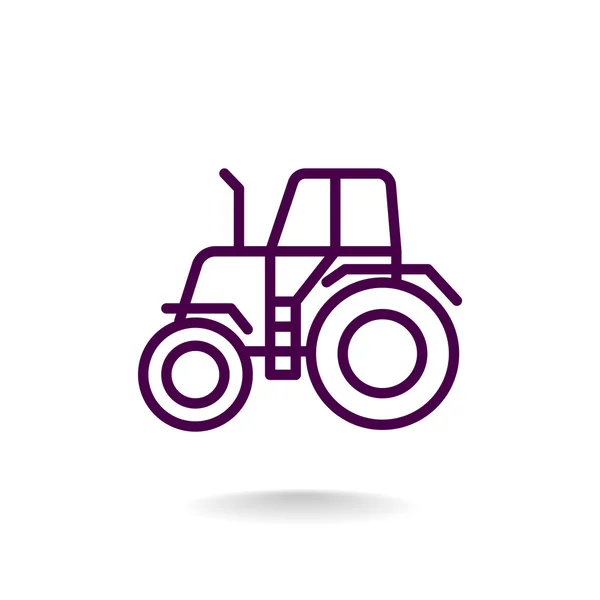 Ikona traktoru zemědělství — Stockový vektor