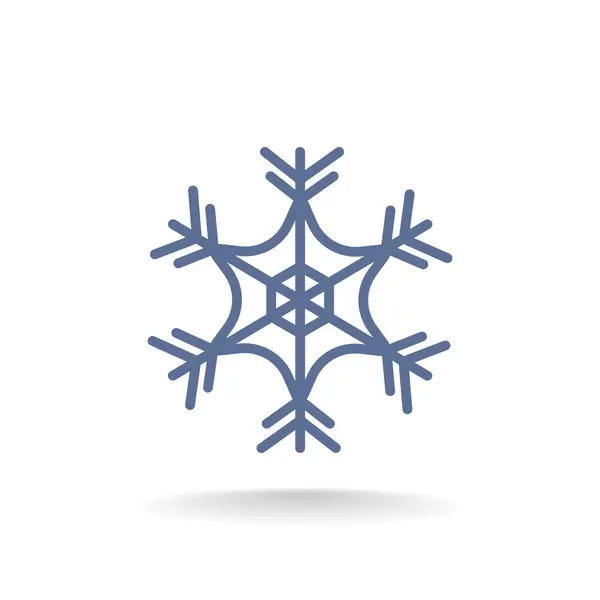 Navidad copo de nieve icono — Vector de stock