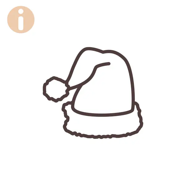 Значок Санта-шляпы — стоковый вектор