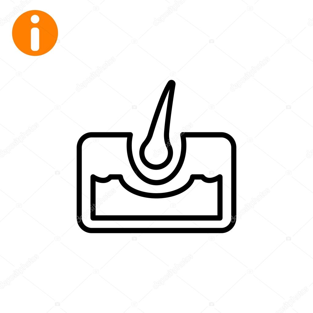 Human hair icon. medical symbol. vector illustration