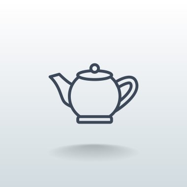 çaydanlık anahat simgesini