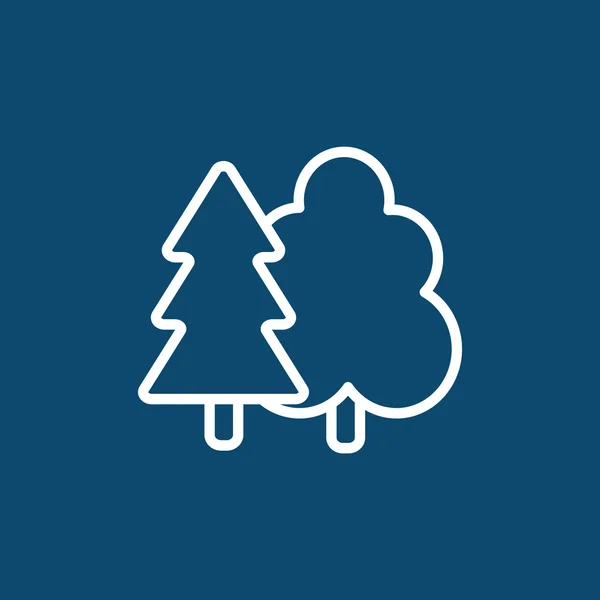 Ikone der Waldbäume — Stockvektor