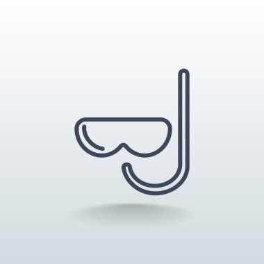 maske ve şnorkel simgesi