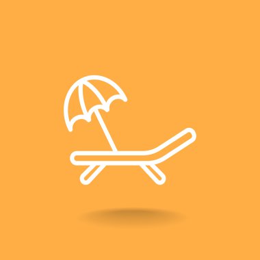 şezlong şemsiye simgesiyle