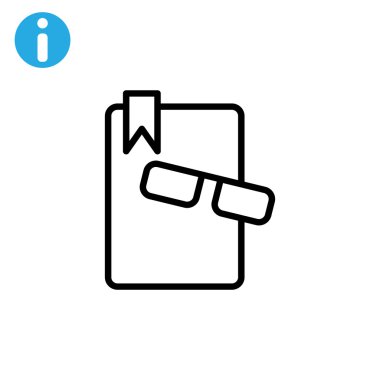 kitap ve gözlük simgesi