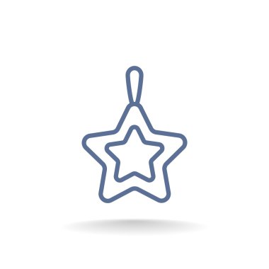 Noel yıldızı simge. 