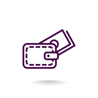 Para simgesi olan cüzdan