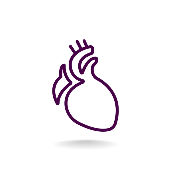 Icono del órgano del corazón humano — Vector de stock