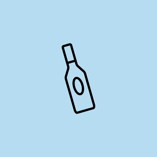 Icône bouteille en verre — Image vectorielle