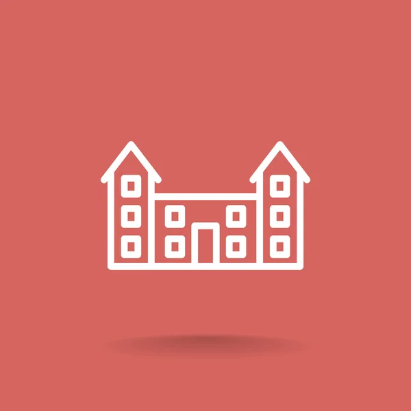 School gebouw pictogram — Stockvector