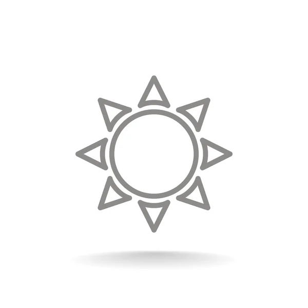 Esquema de sol icono — Archivo Imágenes Vectoriales