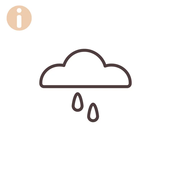Moln och regn-ikonen — Stock vektor