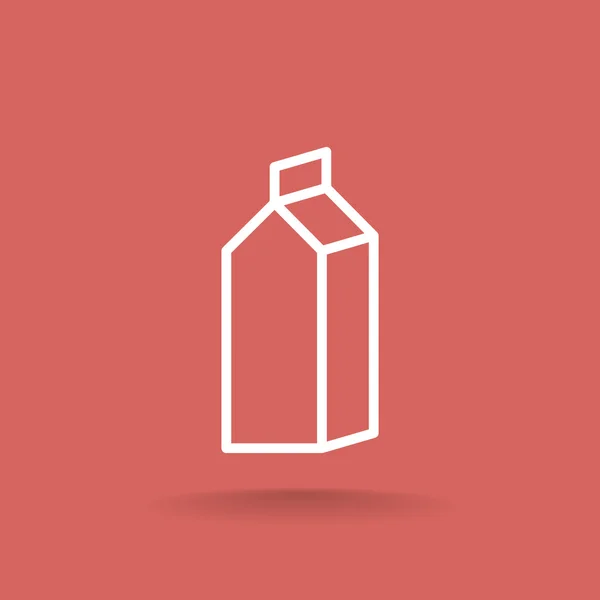 Papier Container voor melk pictogram — Stockvector