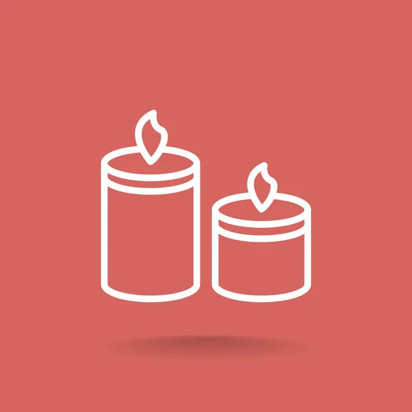 Christmas candles icon. — Stock Vector