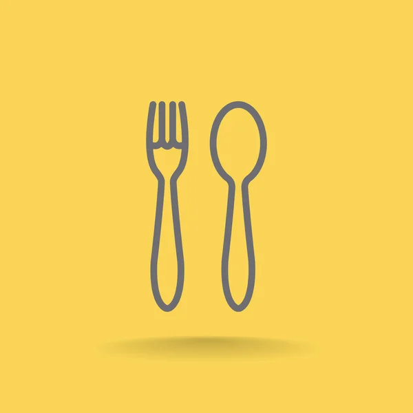 Fork spoon icon — Stock Vector