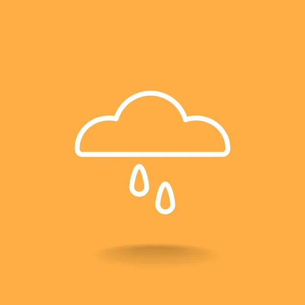 Chmury i deszcz ikona — Wektor stockowy