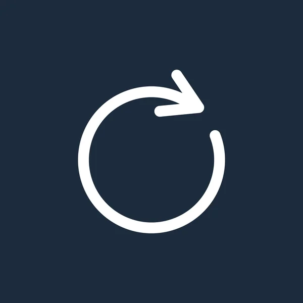 Flèche de rotation dans un cercle icône web — Image vectorielle