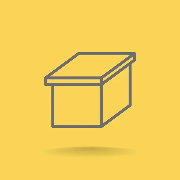 Icône boîte en carton — Image vectorielle