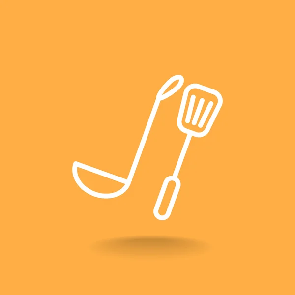 Icône de poche et de spatule — Image vectorielle