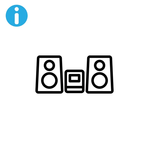 Pictogram van het middelste muziek — Stockvector