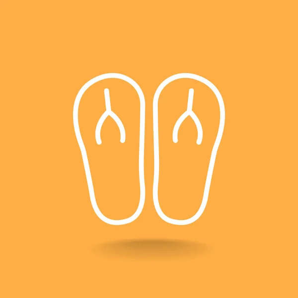 Beach slippers icon — Stock Vector