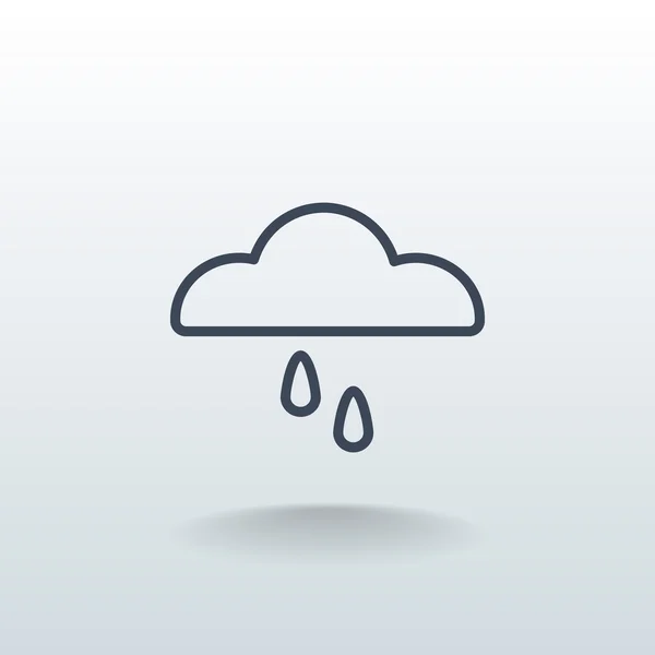 Ícone de nuvem e chuva —  Vetores de Stock
