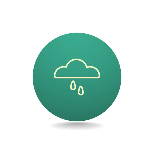 Nube y lluvia icono — Vector de stock