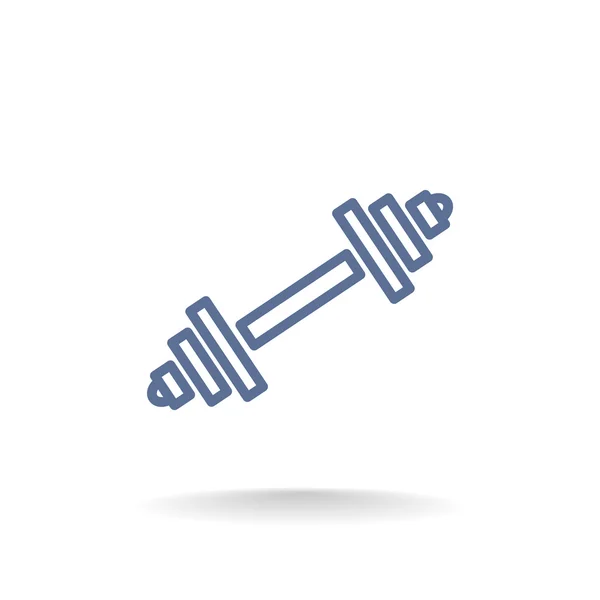 Moderne silhouet barbell — Stockvector