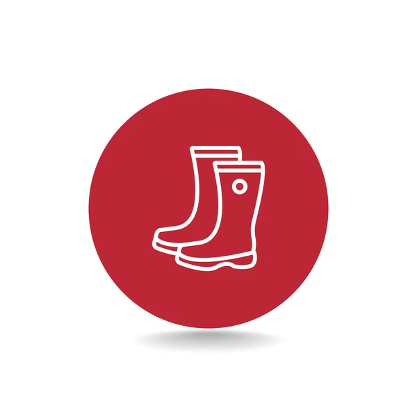 Icono botas de goma — Vector de stock