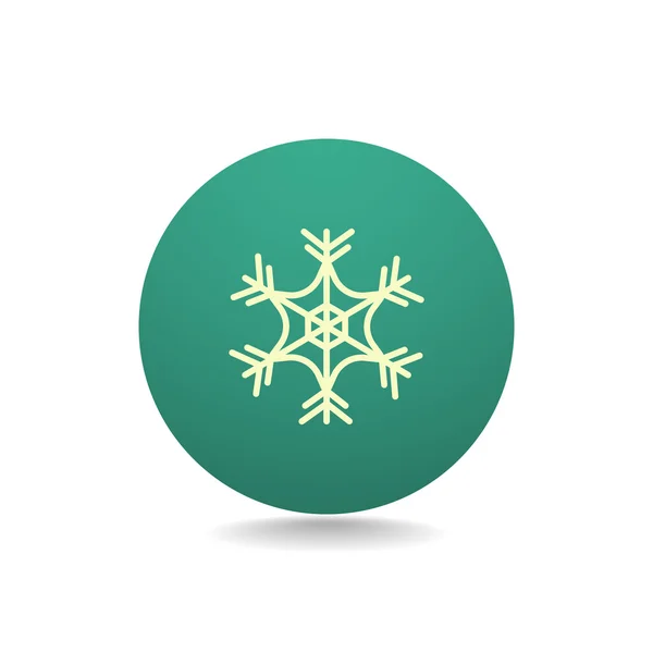 Kerstmis sneeuwvlok pictogram — Stockvector