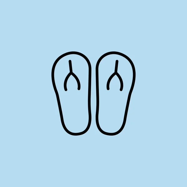 Beach slippers icon — Stock Vector