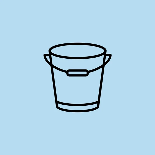 Outline bucket icon — Stock Vector