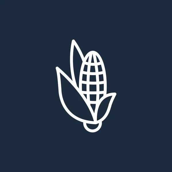 Lapos kukorica ikon — Stock Vector
