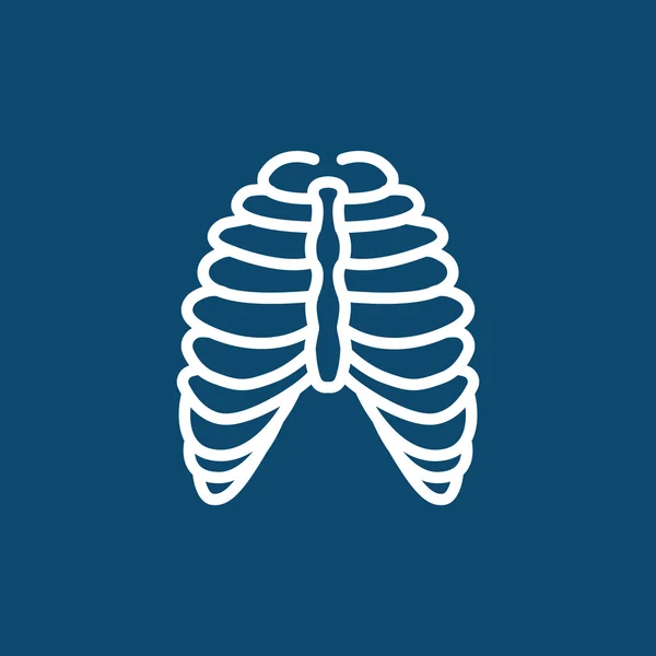 Ícone de tórax humano —  Vetores de Stock