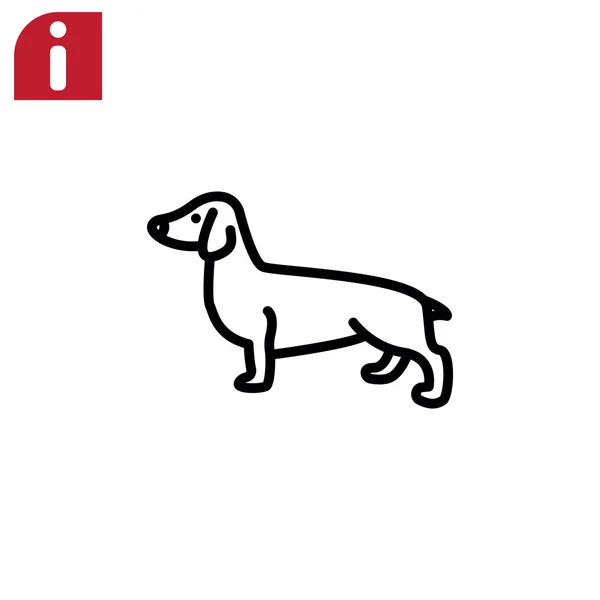 Dachshund Dog icon — Stock Vector