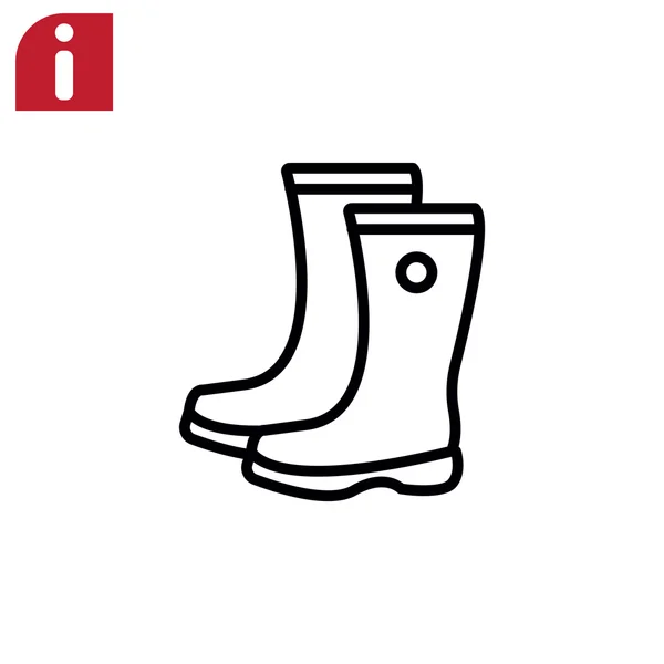 Icono botas de goma — Vector de stock